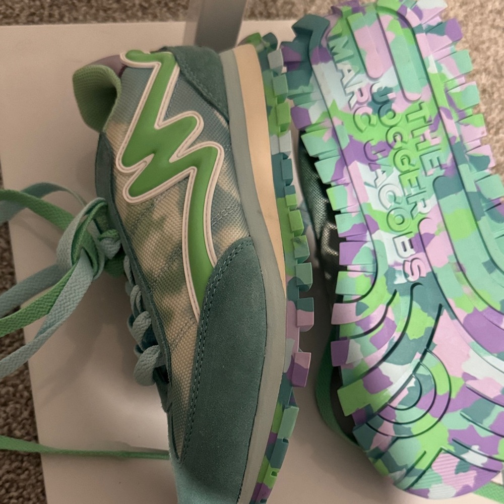 Marc Jacobs Kids Mint & Teal Retro Runner Sneakers - Picture 7 of 10